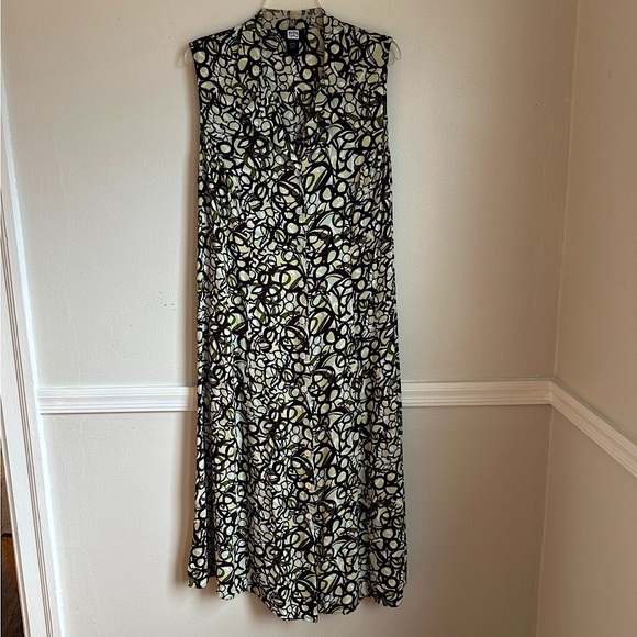 3/$20 💥 Studio 1940 Maxi Dress Front Button Down Collared Smocked Back Teacher - Picture 9 of 17